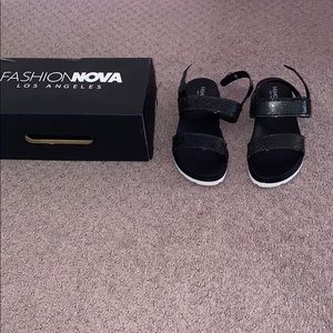 Black Sparkly Sandals